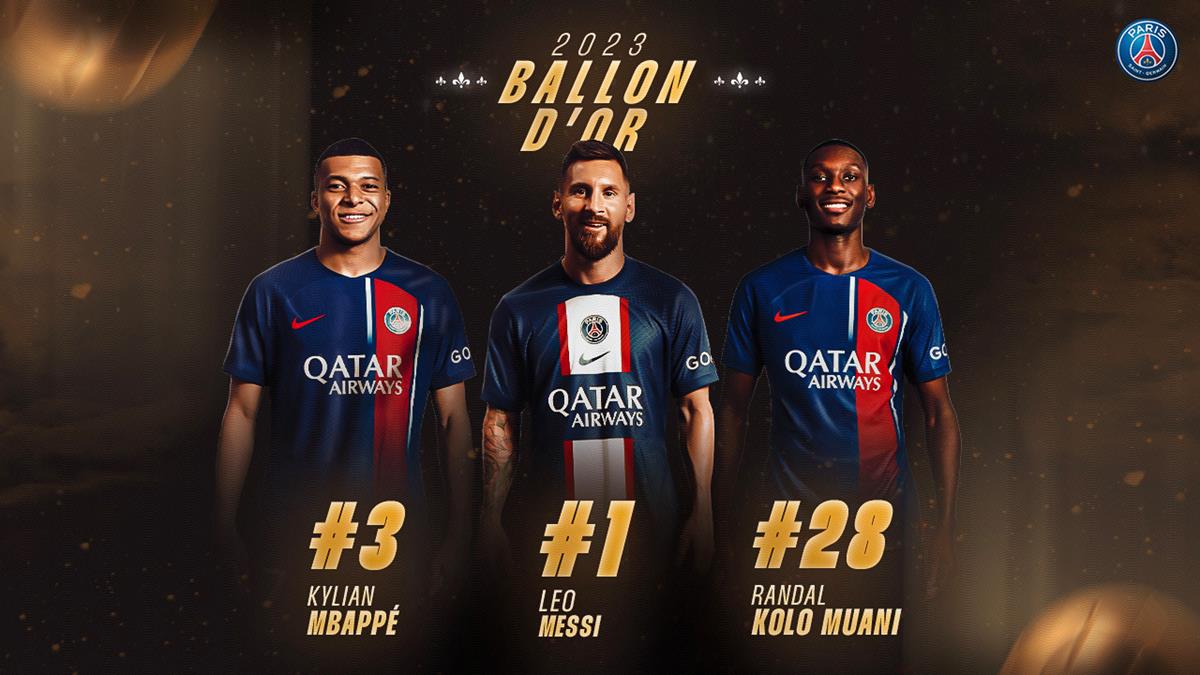 Kylian Mbappé finishes in the top three for the 2023 Ballon d'Or